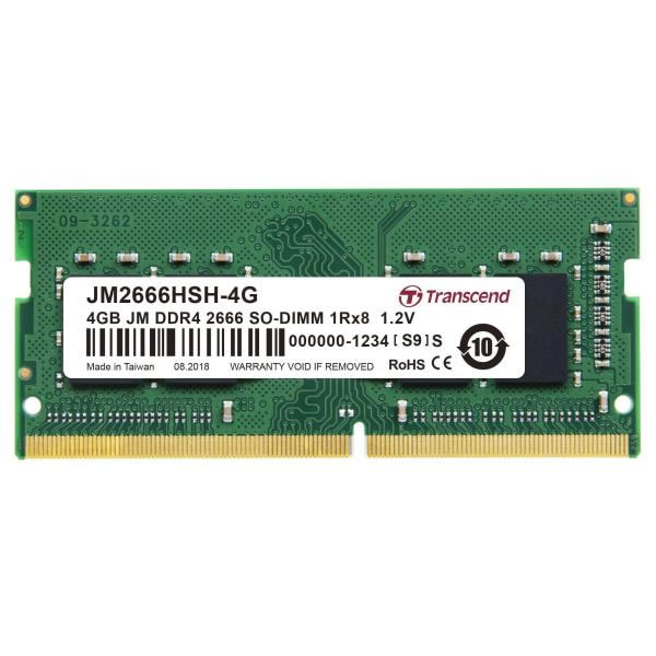 Transcend 4gb 2666 Sodimm Ddr4 No Ecc Cl19 260pins